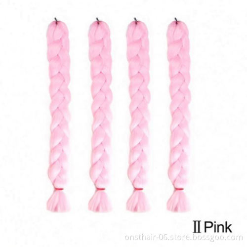 Ombrexpression Jumbo Braiding Hair Pre Stretched Wholesale Synthetic Crochet Hair Extensions 82 Inch 165g for Box Twist Braids